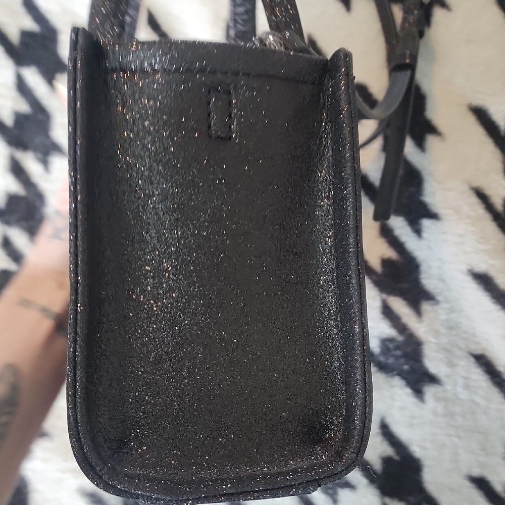 Marc Jacobs Mini Black Glitter Tote Bag - Picture 8 of 10